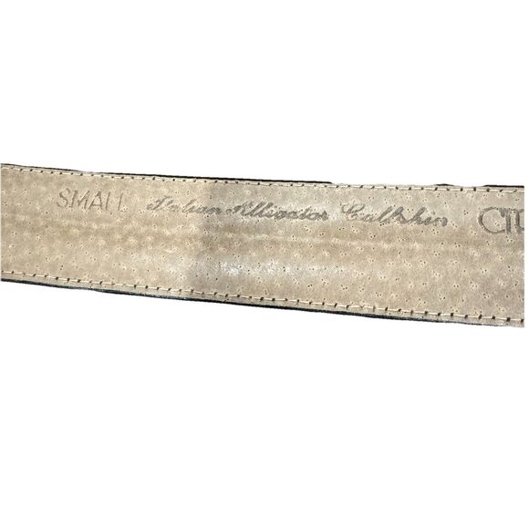 Cipriani Italy Genuine Alligator Belt Black Exotic Leather Calfskin Small main image 8